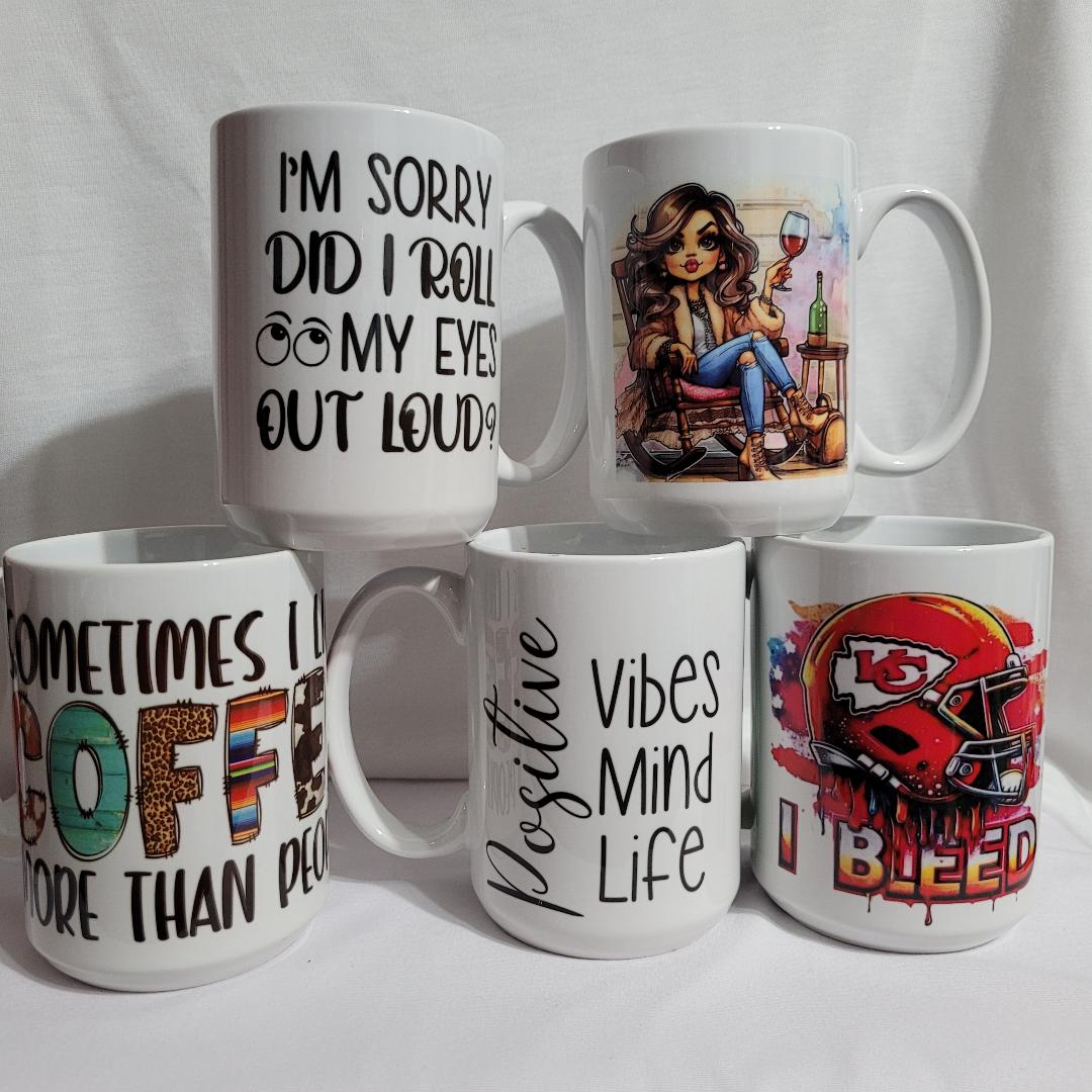 White Ceramic Mug 15oz